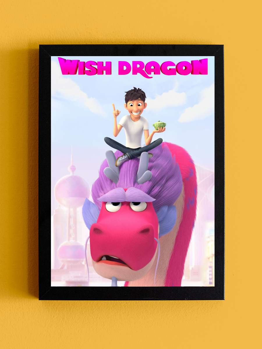 Sihirli Ejder - Wish Dragon Film Tablo Siyah Çerçeveli Film Poster Afiş Tablo - En İyi Fiyatlarla