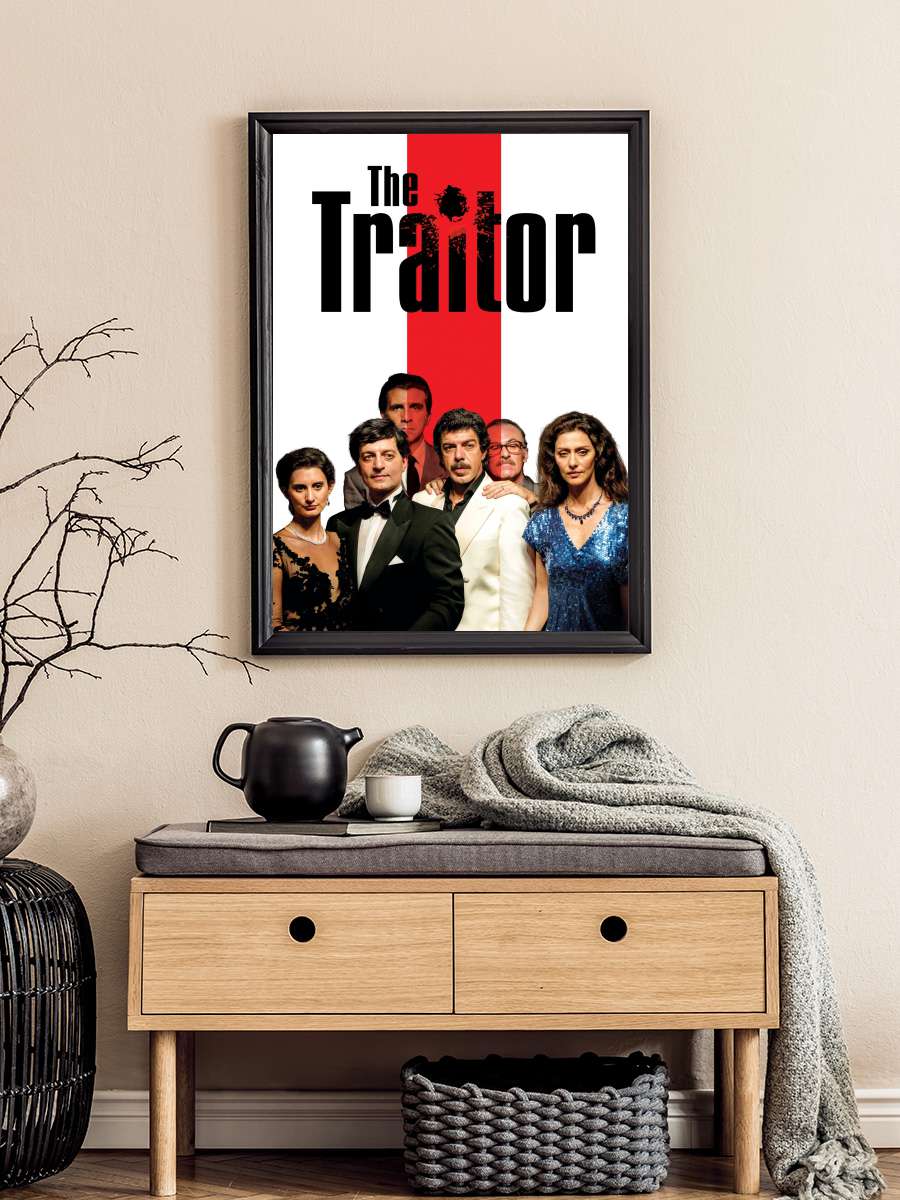 Hain - The Traitor - Il traditore Film Tablo Siyah Çerçeveli Film Poster Afiş Tablo