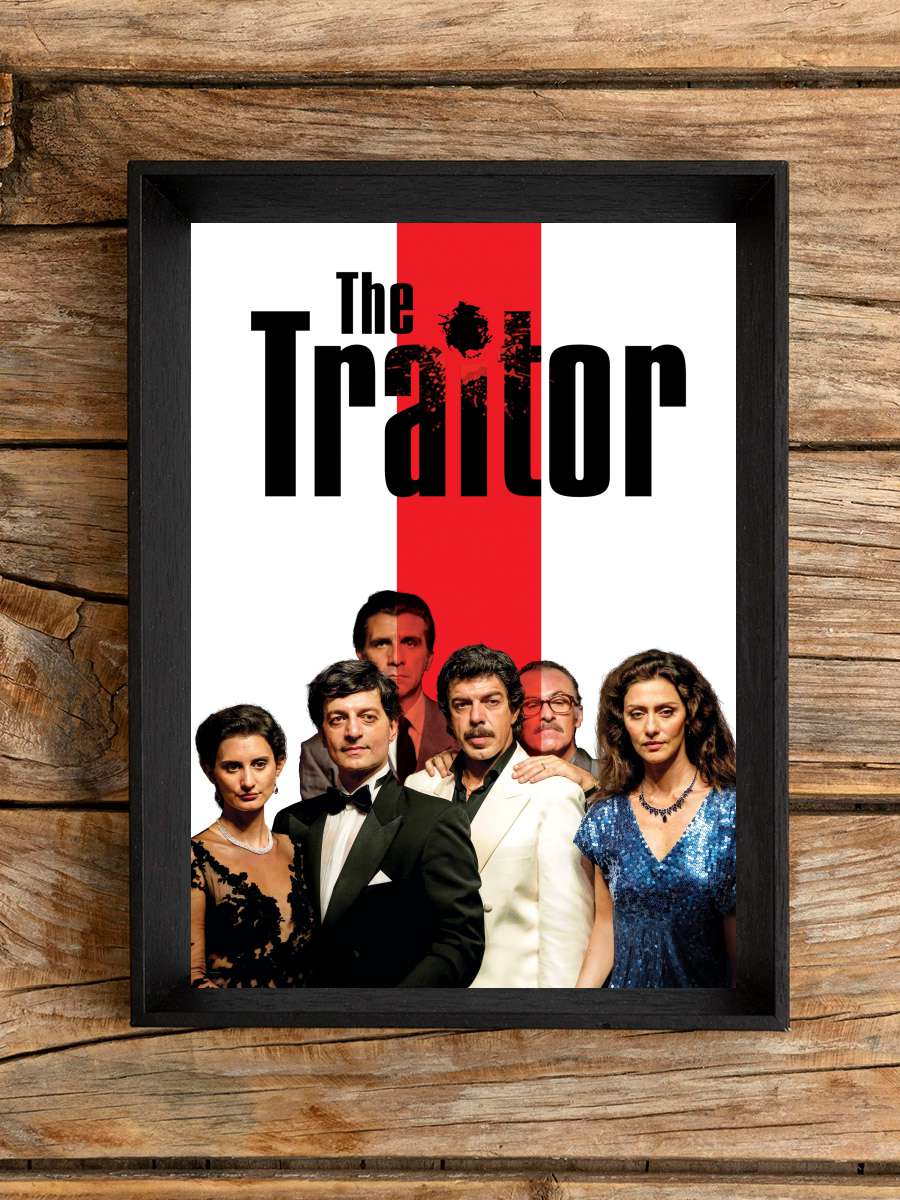 Hain - The Traitor - Il traditore Film Tablo Siyah Çerçeveli Film Poster Afiş Tablo