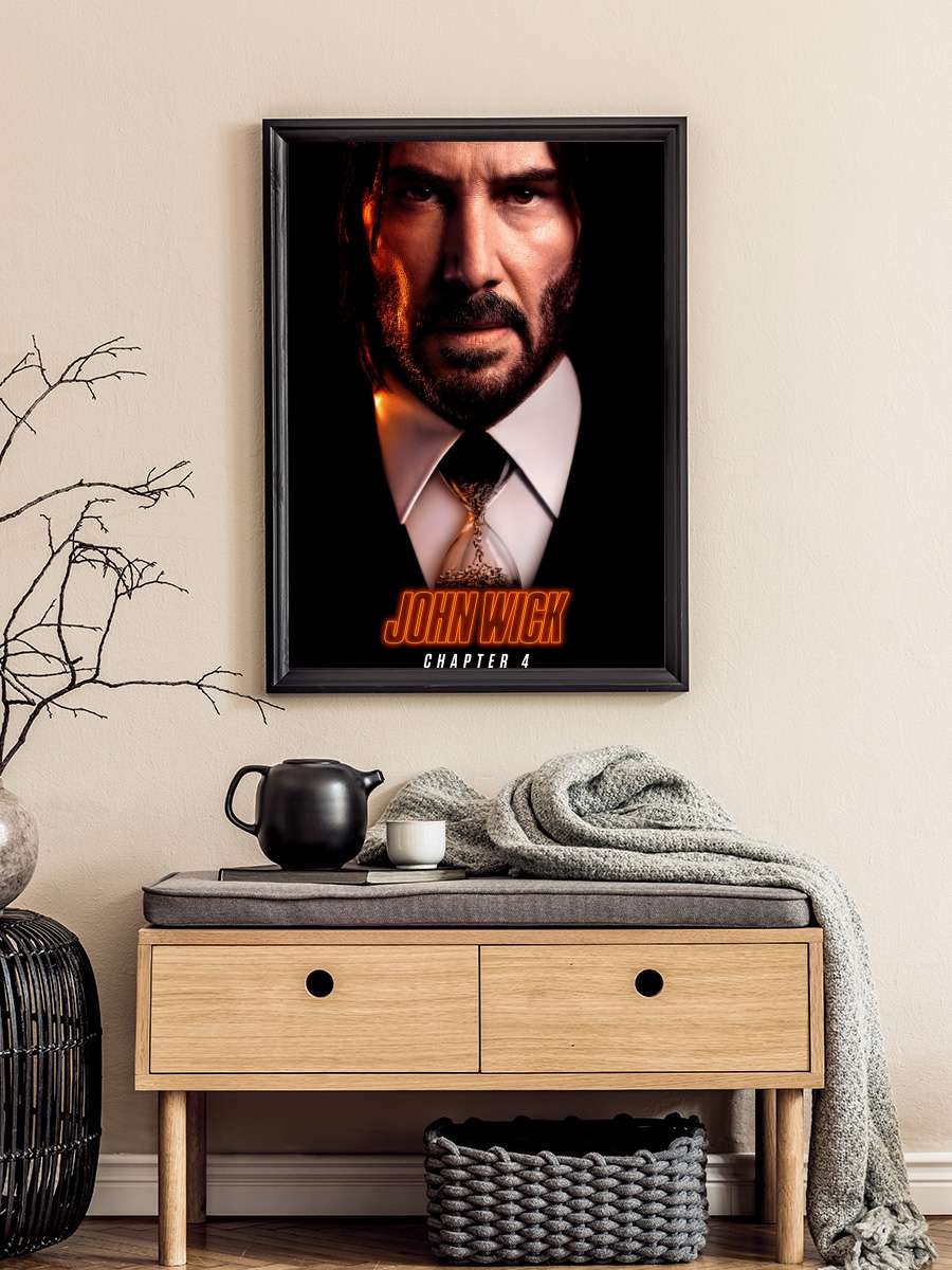John Wick 4 - John Wick: Chapter 4 Film Tablo Siyah Çerçeveli Film Poster Afiş Tablo
