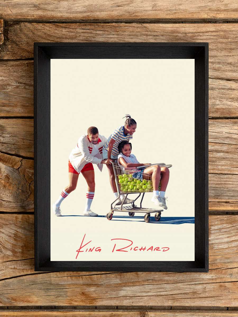 Kral Richard: Yükselen Şampiyonlar - King Richard Film Tablo Siyah Çerçeveli Film Poster Afiş Tablo