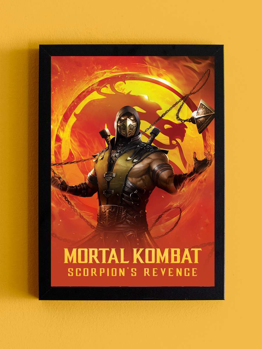 Ölümcül Dövüş Efsanesi: Akrebin İntikamı - Mortal Kombat Legends: Scorpion's Revenge Film Tablo Siyah Çerçeveli Film Poster Afiş Tablo