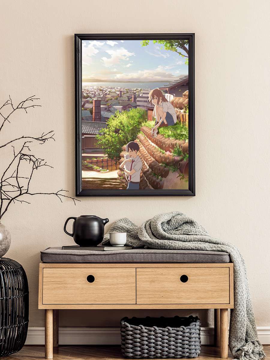 A Whisker Away - 泣きたい私は猫をかぶる Film Tablo Siyah Çerçeveli Film Poster Afiş Tablo