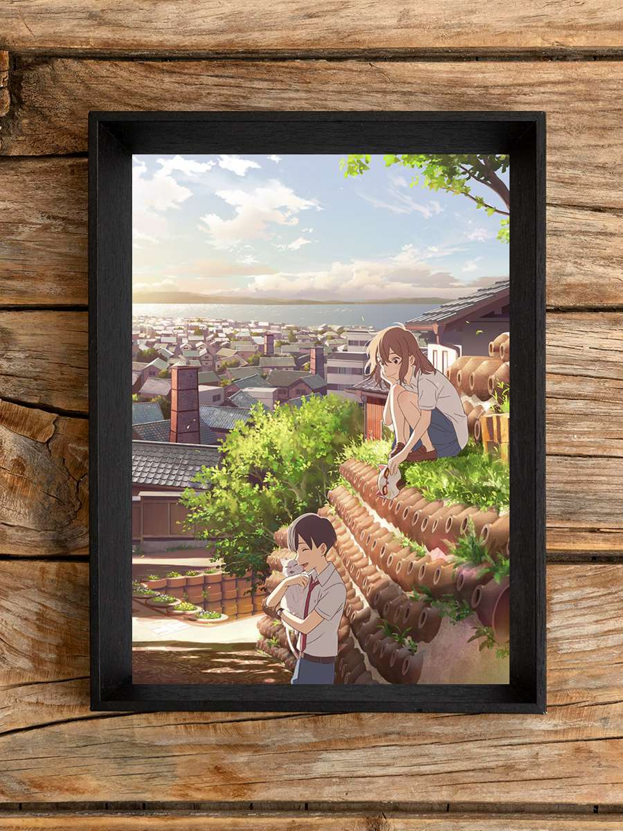 A Whisker Away - 泣きたい私は猫をかぶる Film Tablo Siyah Çerçeveli Film Poster Afiş Tablo