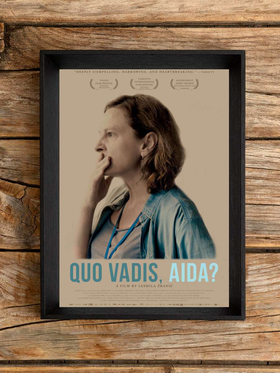 Nereye Gidiyorsun, Aida? - Quo Vadis, Aida? Film Tablo Siyah Çerçeveli Film Poster Afiş Tablo