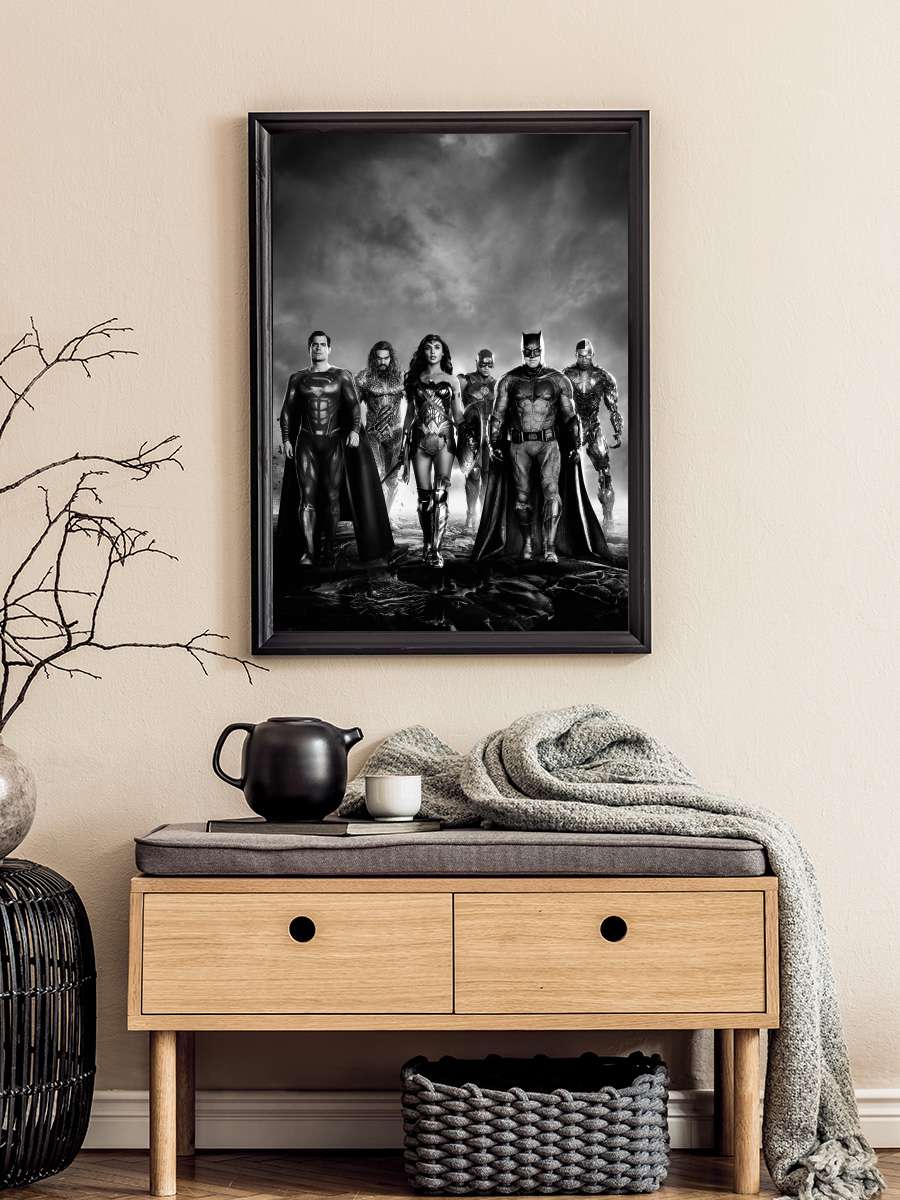 Zack Snyder'ın Adalet Birliği - Zack Snyder's Justice League Film Tablo Siyah Çerçeveli Film Poster Afiş Tablo