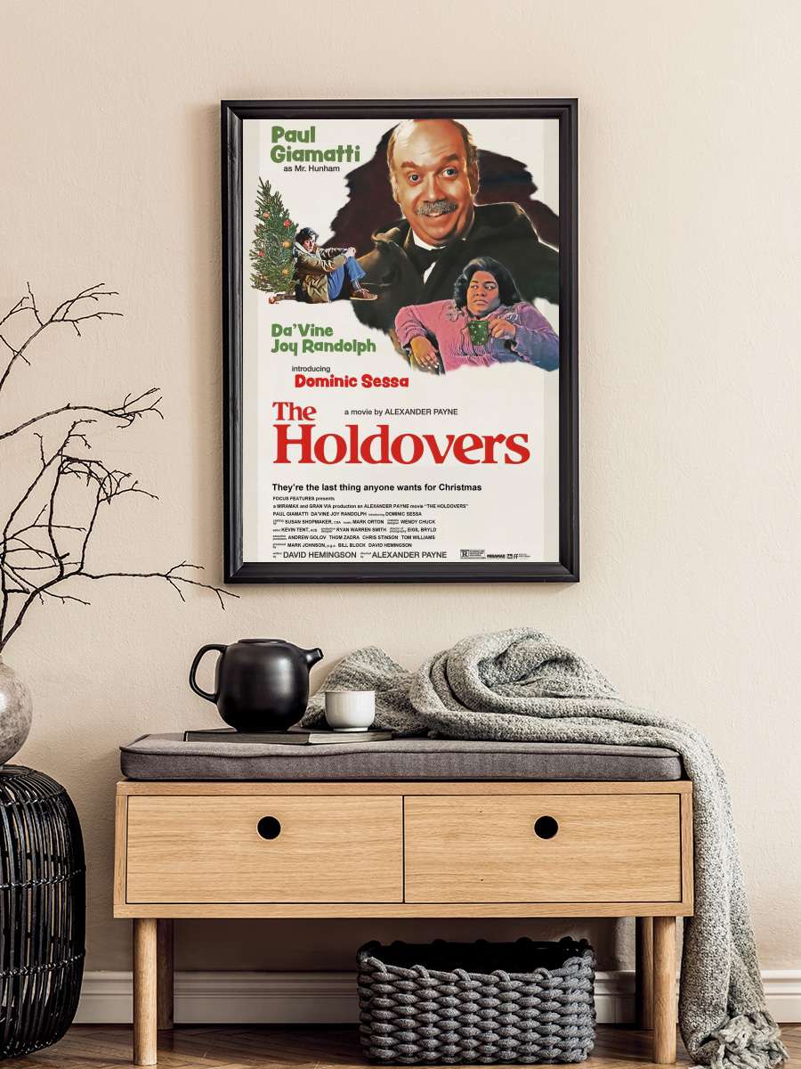 Geride Kalanlar - The Holdovers Film Tablo Siyah Çerçeveli Film Poster Afiş Tablo