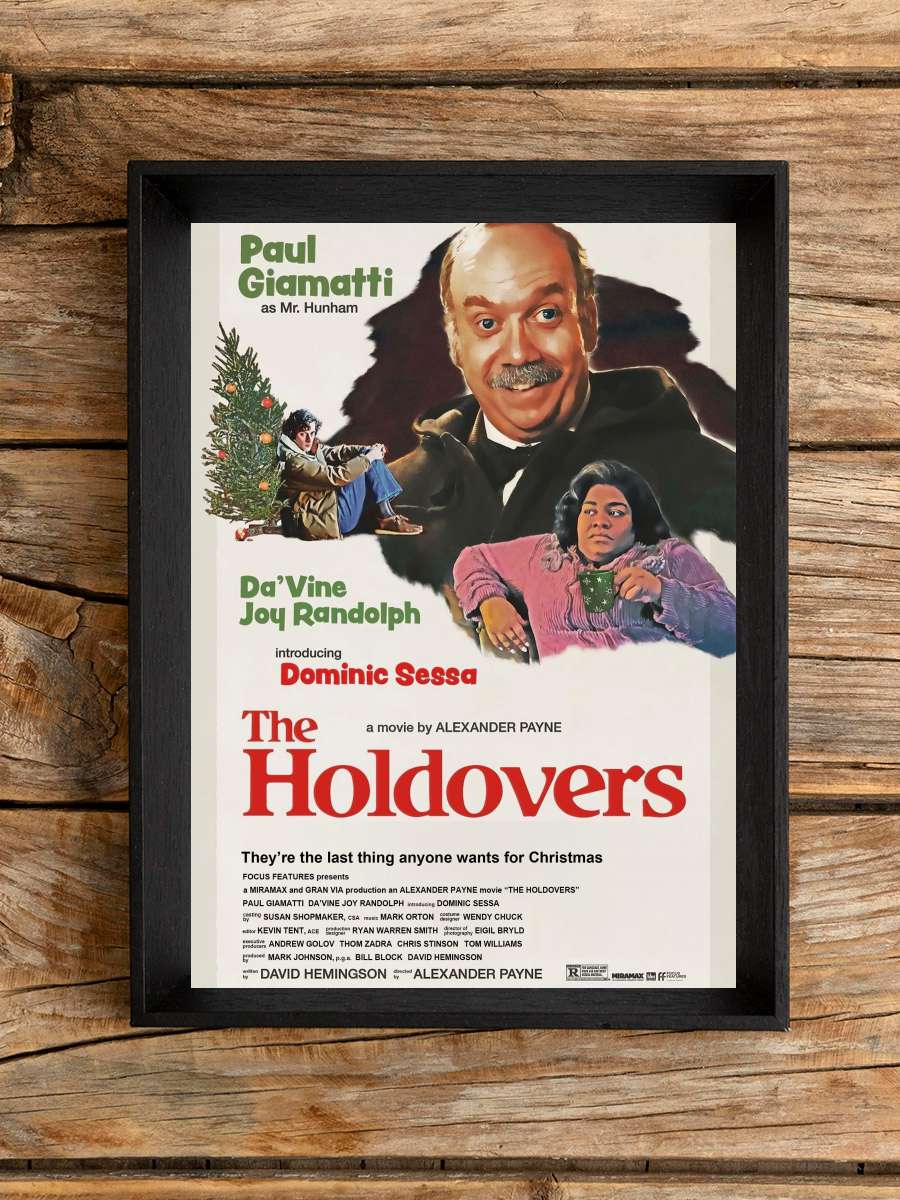 Geride Kalanlar - The Holdovers Film Tablo Siyah Çerçeveli Film Poster Afiş Tablo
