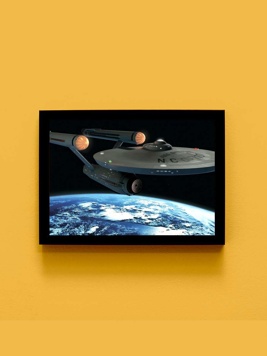 Star Trek Dizi Tablo Siyah Çerçeveli Dizi Poster Duvar Tablo