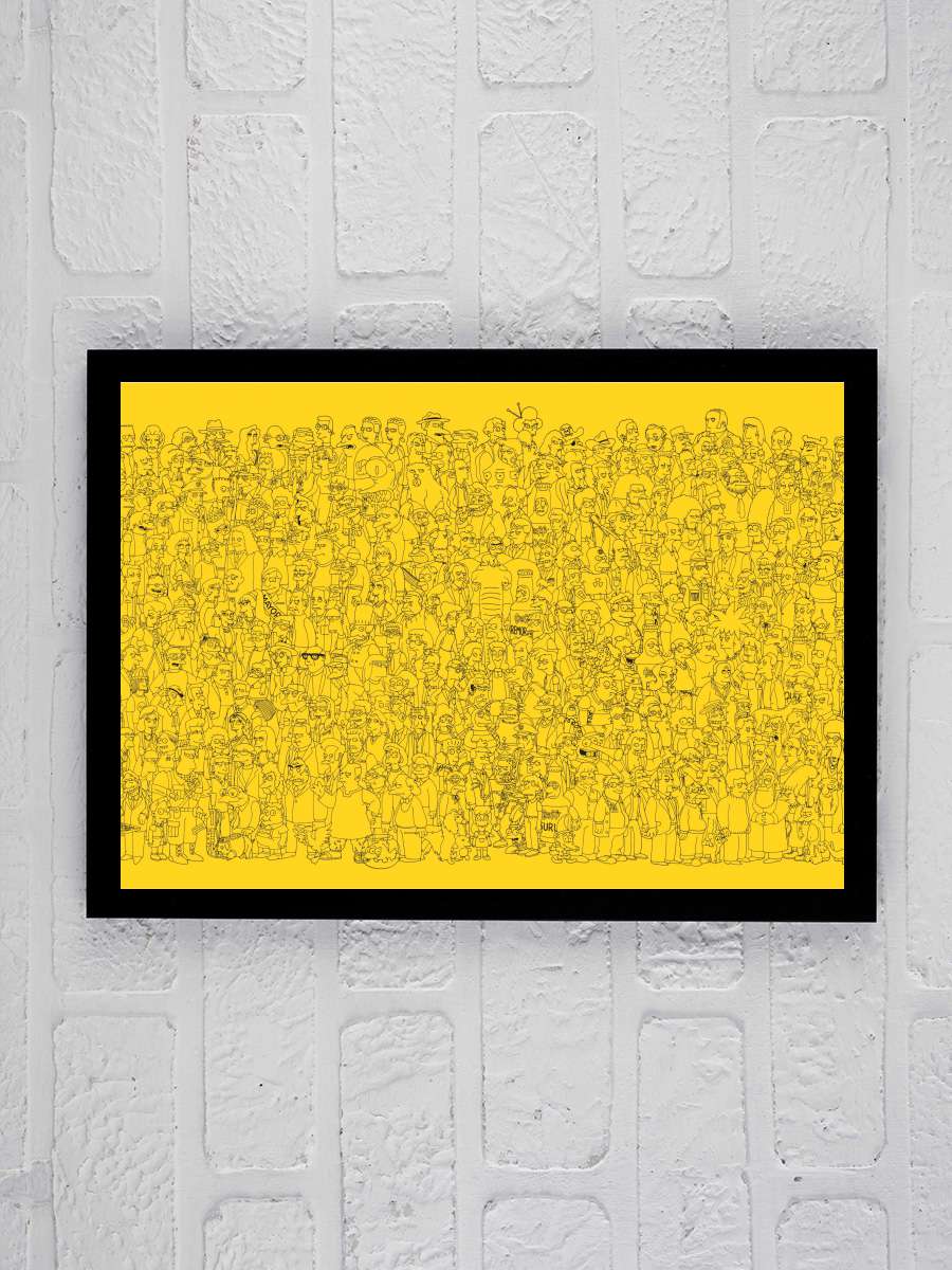 The Simpsons Dizi Tablo Siyah Çerçeveli Dizi Poster Duvar Tablo