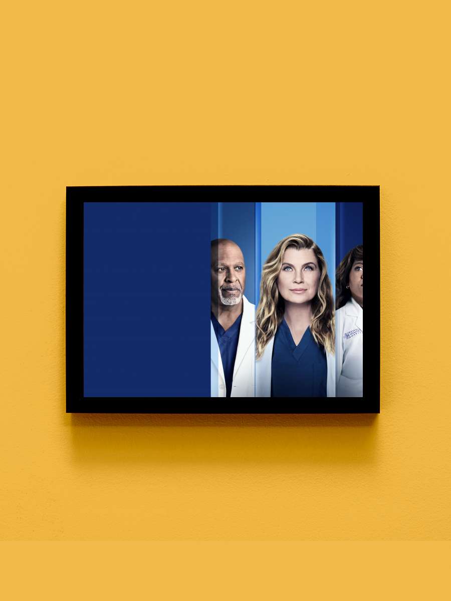Grey's Anatomy Dizi Tablo Siyah Çerçeveli Dizi Poster Duvar Tablo - En İyi Fiyatlarla