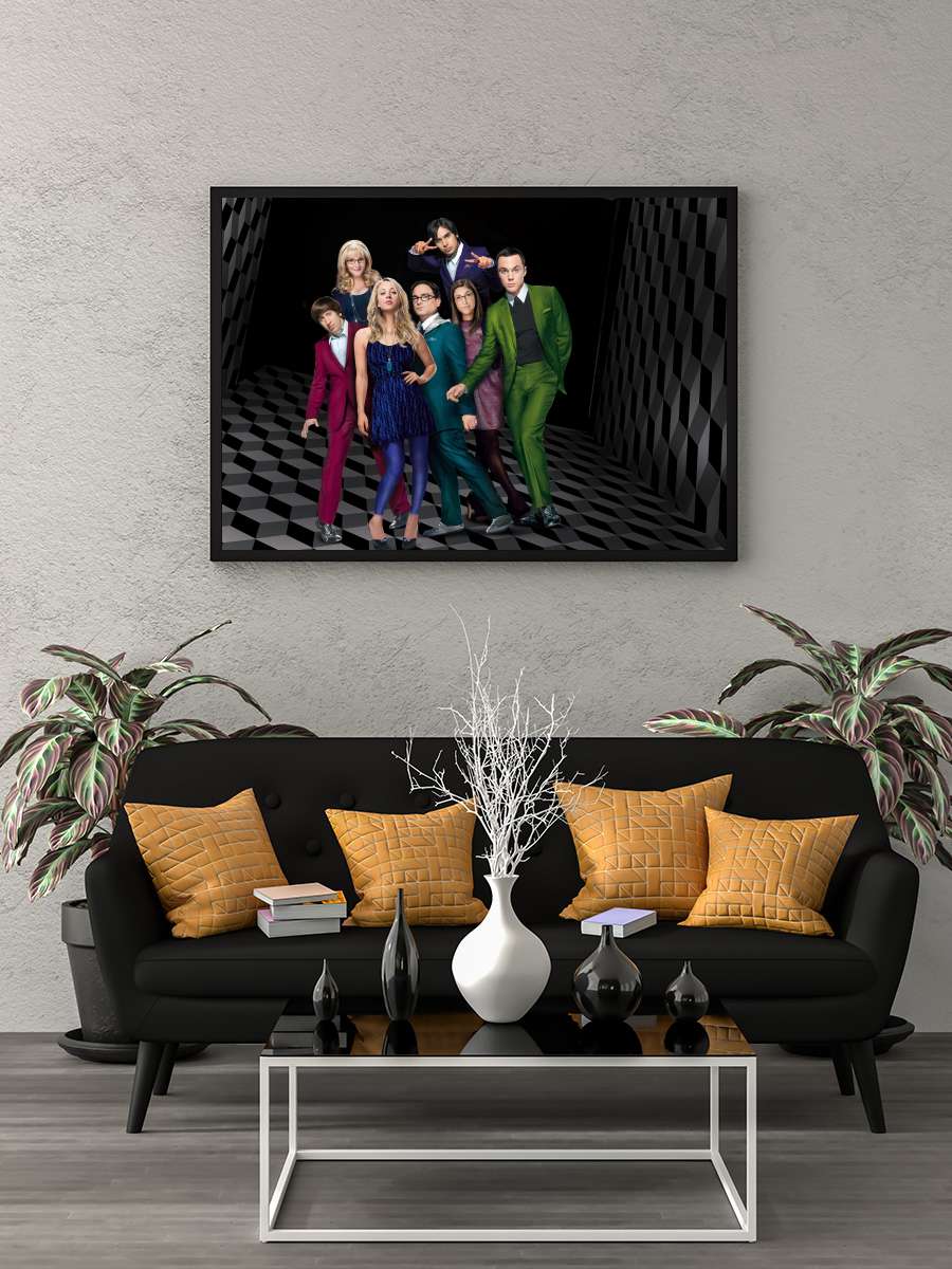 The Big Bang Theory Dizi Tablo Siyah Çerçeveli Dizi Poster Duvar Tablo