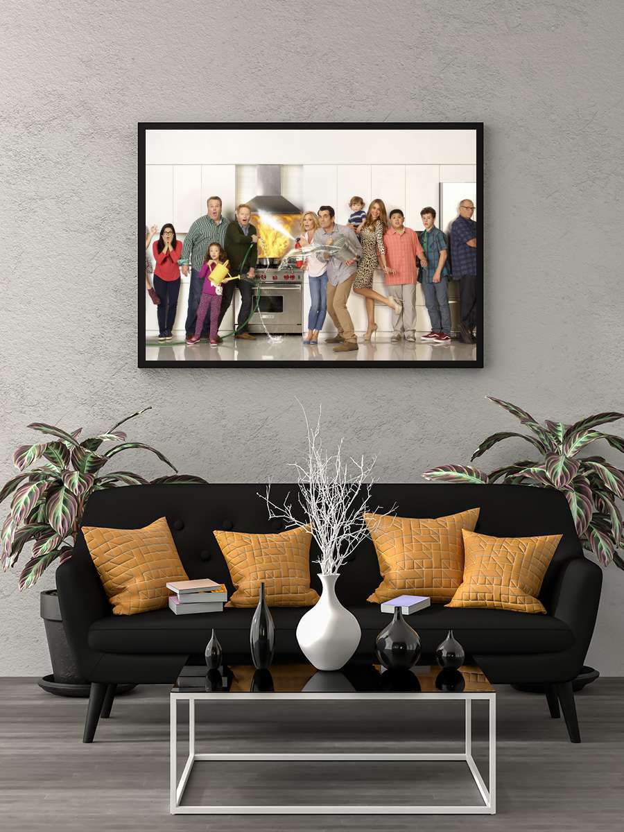 Modern Family Dizi Tablo Siyah Çerçeveli Dizi Poster Duvar Tablo