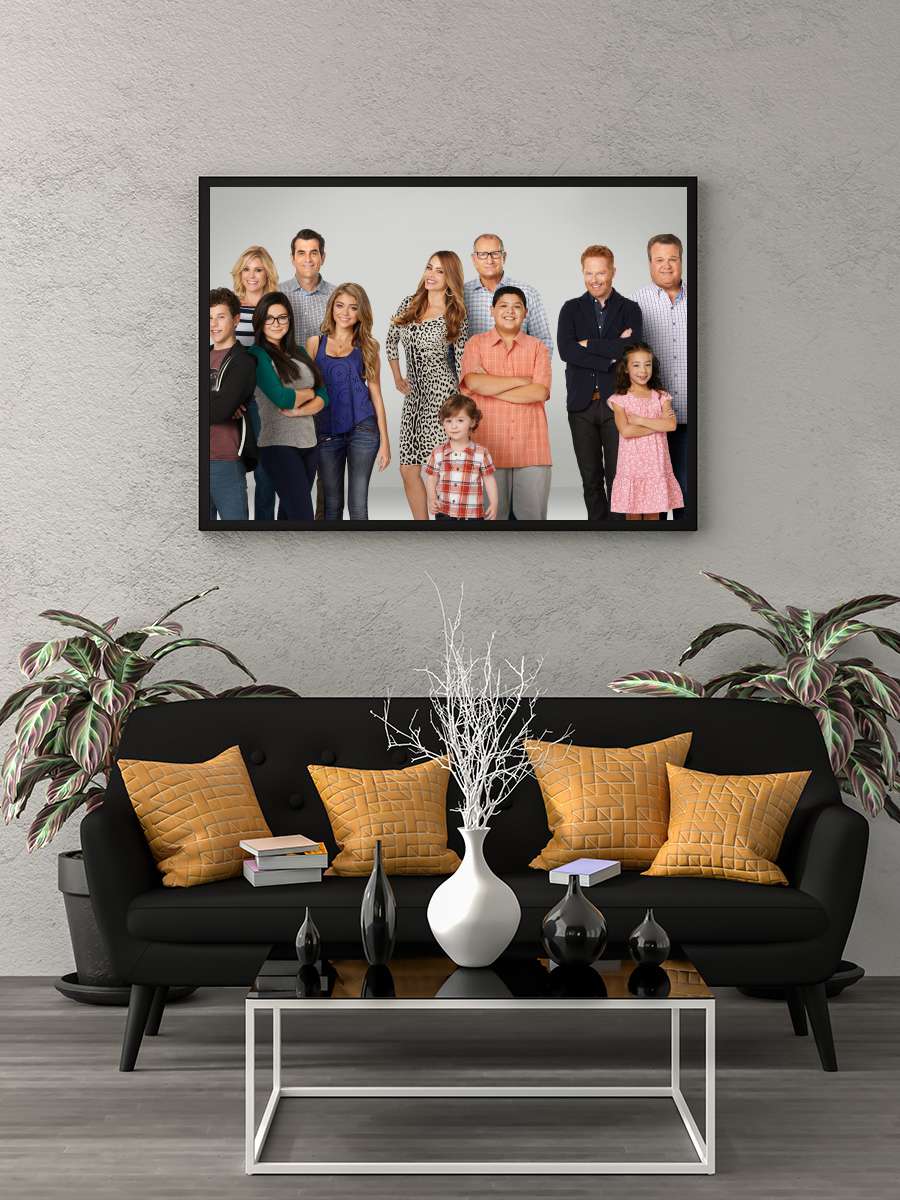 Modern Family Dizi Tablo Siyah Çerçeveli Dizi Poster Duvar Tablo