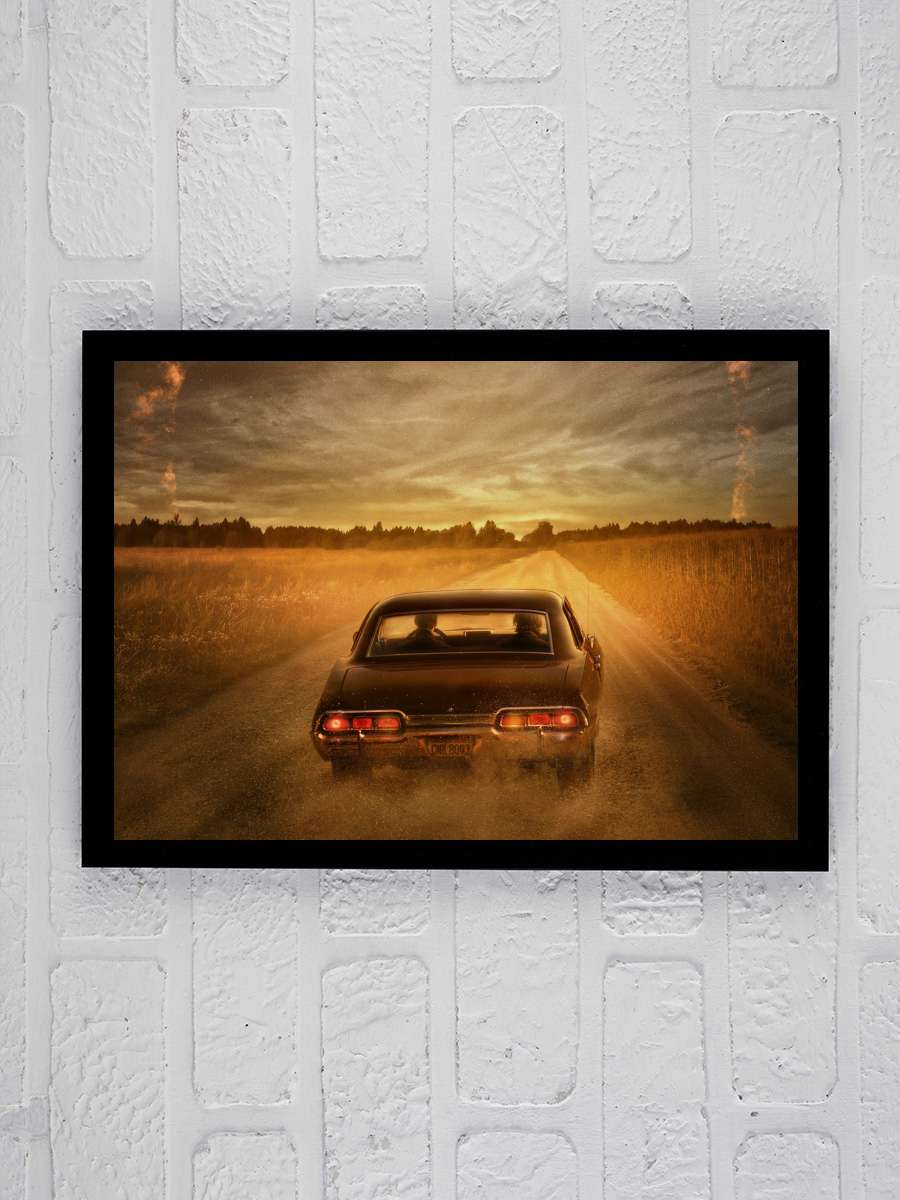Supernatural Dizi Tablo Siyah Çerçeveli Dizi Poster Duvar Tablo