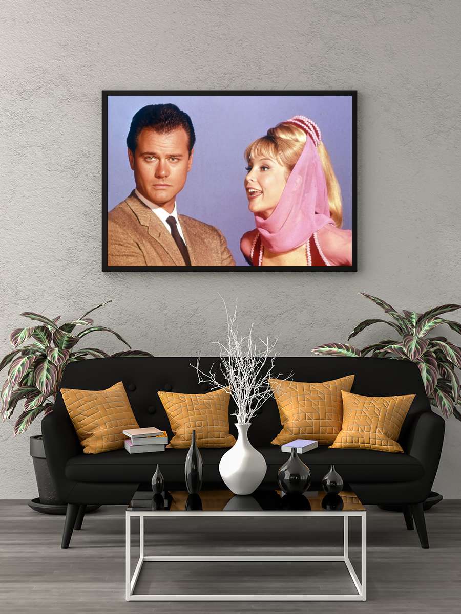 I Dream of Jeannie Dizi Tablo Siyah Çerçeveli Dizi Poster Duvar Tablo