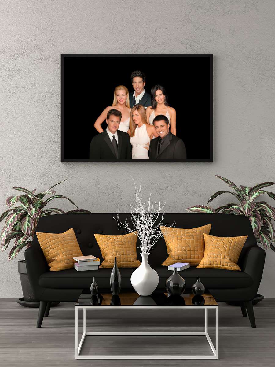 Friends Dizi Tablo Siyah Çerçeveli Dizi Poster Duvar Tablo