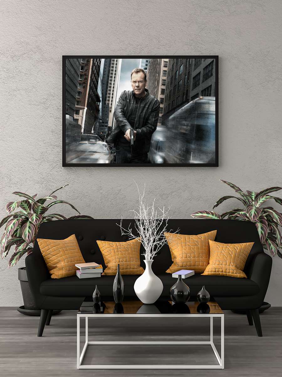 24 Dizi Tablo Siyah Çerçeveli Dizi Poster Duvar Tablo