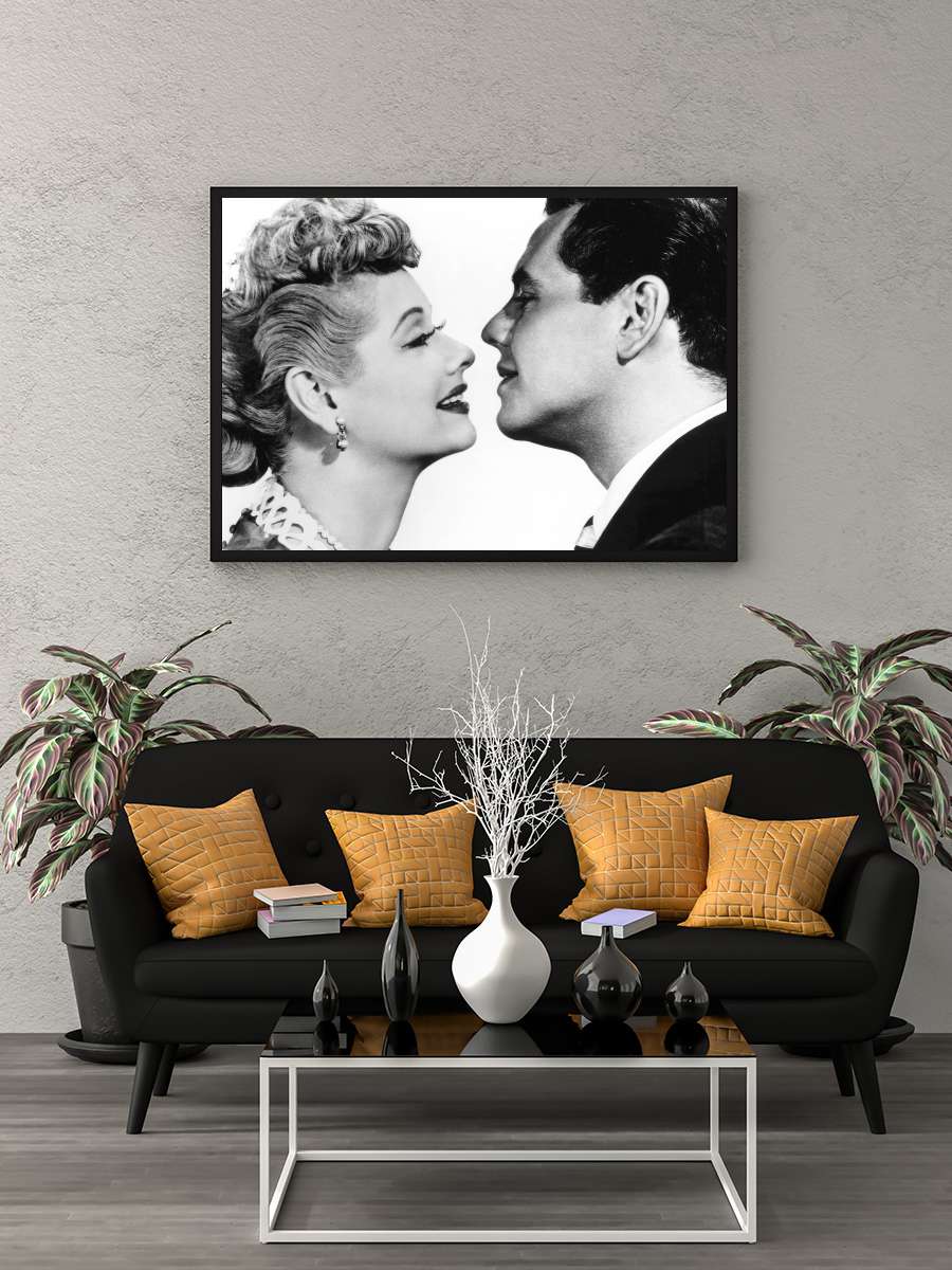 I Love Lucy Dizi Tablo Siyah Çerçeveli Dizi Poster Duvar Tablo