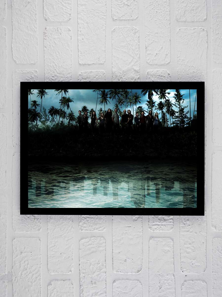 Lost Dizi Tablo Siyah Çerçeveli Dizi Poster Duvar Tablo