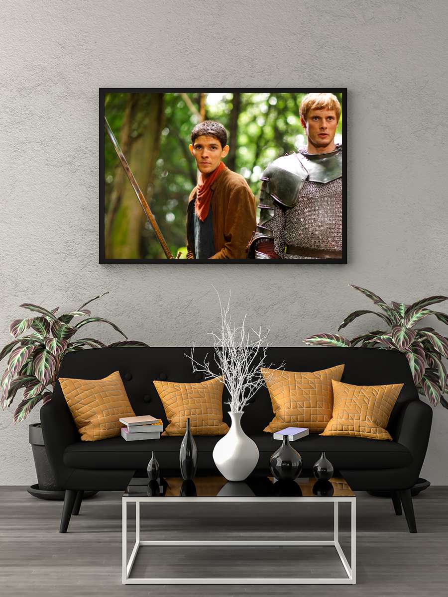 Merlin Dizi Tablo Siyah Çerçeveli Dizi Poster Duvar Tablo