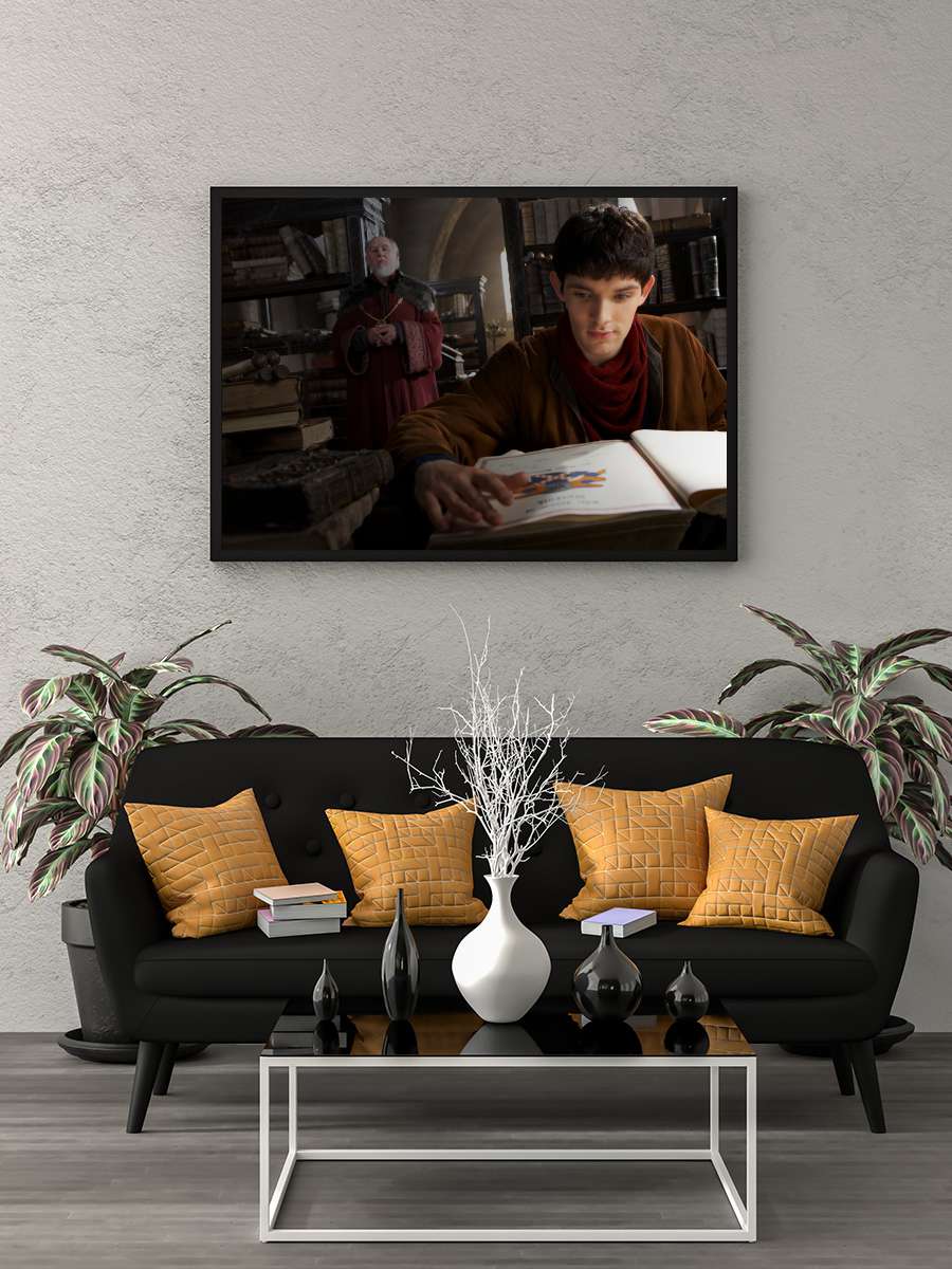 Merlin Dizi Tablo Siyah Çerçeveli Dizi Poster Duvar Tablo