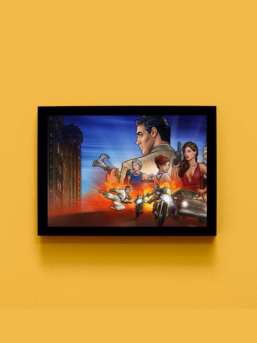 Archer Dizi Tablo Siyah Çerçeveli Dizi Poster Duvar Tablo - En İyi Fiyatlarla