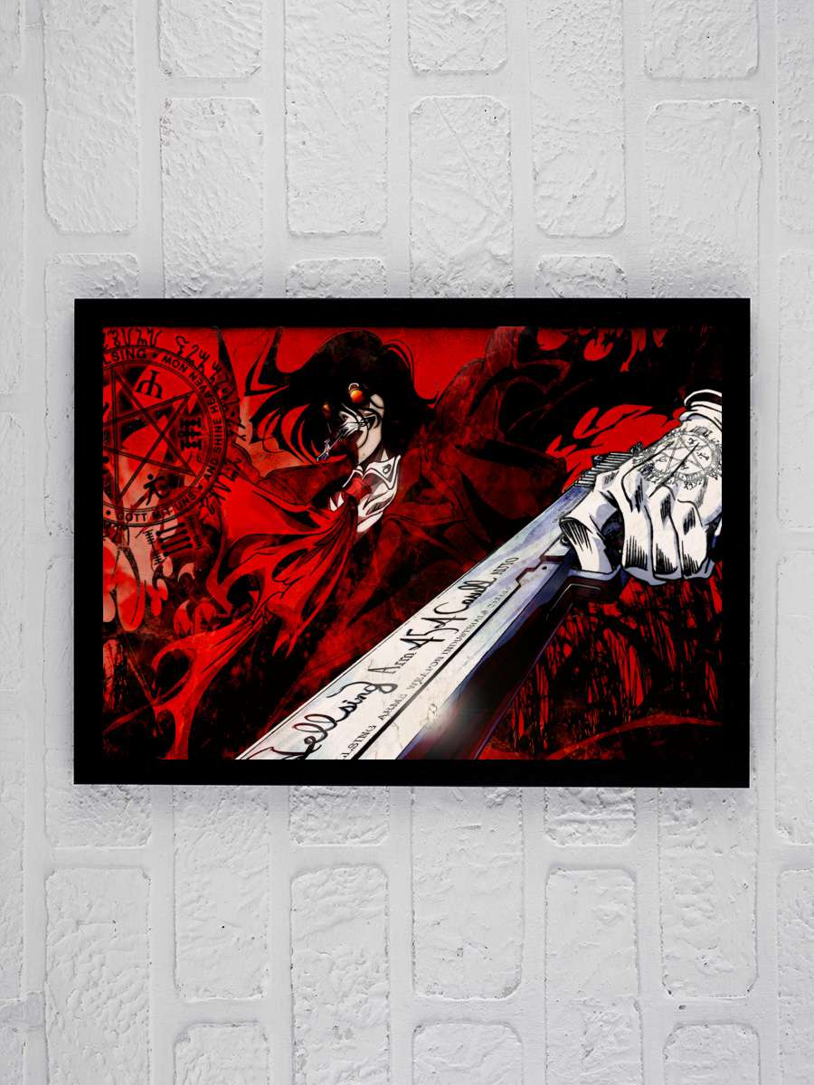 Hellsing - ヘルシング Dizi Tablo Siyah Çerçeveli Dizi Poster Duvar Tablo