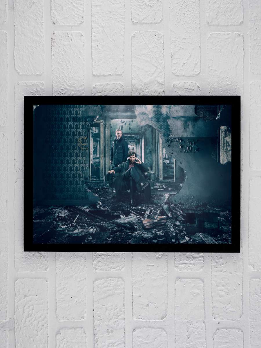 Sherlock Dizi Tablo Siyah Çerçeveli Dizi Poster Duvar Tablo
