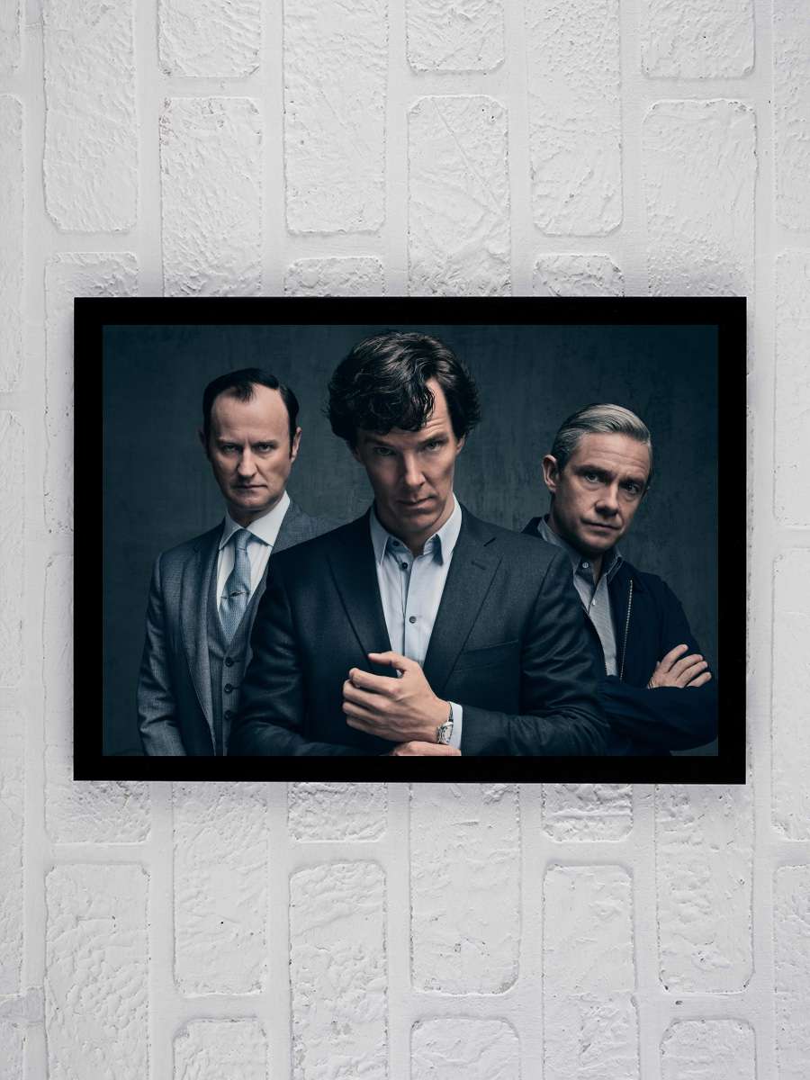 Sherlock Dizi Tablo Siyah Çerçeveli Dizi Poster Duvar Tablo