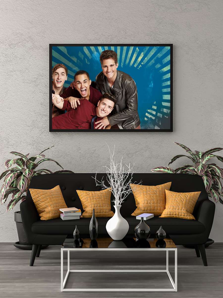Big Time Rush Dizi Tablo Siyah Çerçeveli Dizi Poster Duvar Tablo