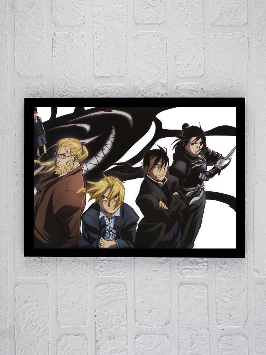 Fullmetal Alchemist: Brotherhood - 鋼の錬金術師 FULLMETAL ALCHEMIST Dizi Tablo Siyah Çerçeveli Dizi Poster Duvar Tablo