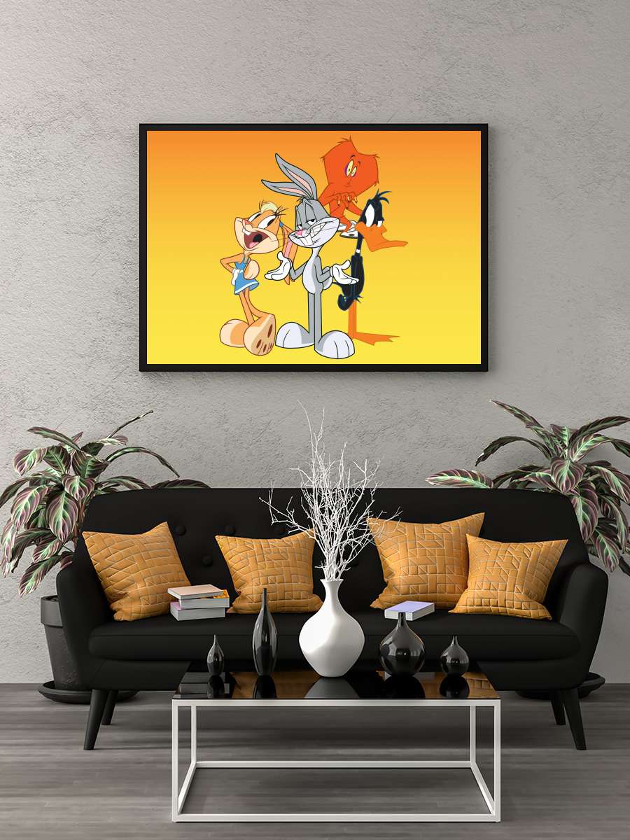 The Looney Tunes Show Dizi Tablo Siyah Çerçeveli Dizi Poster Duvar Tablo