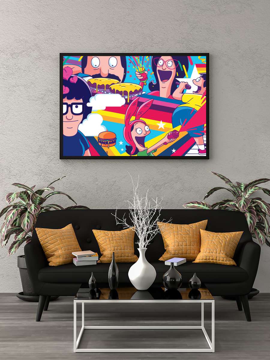 Bob's Burgers Dizi Tablo Siyah Çerçeveli Dizi Poster Duvar Tablo
