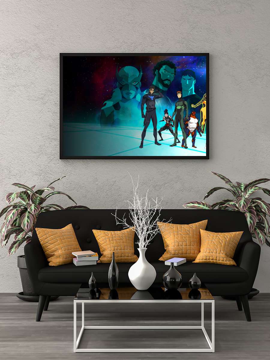 Genç Kahramanlar - Young Justice Dizi Tablo Siyah Çerçeveli Dizi Poster Duvar Tablo