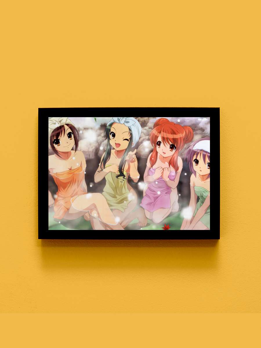 涼宮ハルヒの憂鬱 Dizi Tablo Siyah Çerçeveli Dizi Poster Duvar Tablo