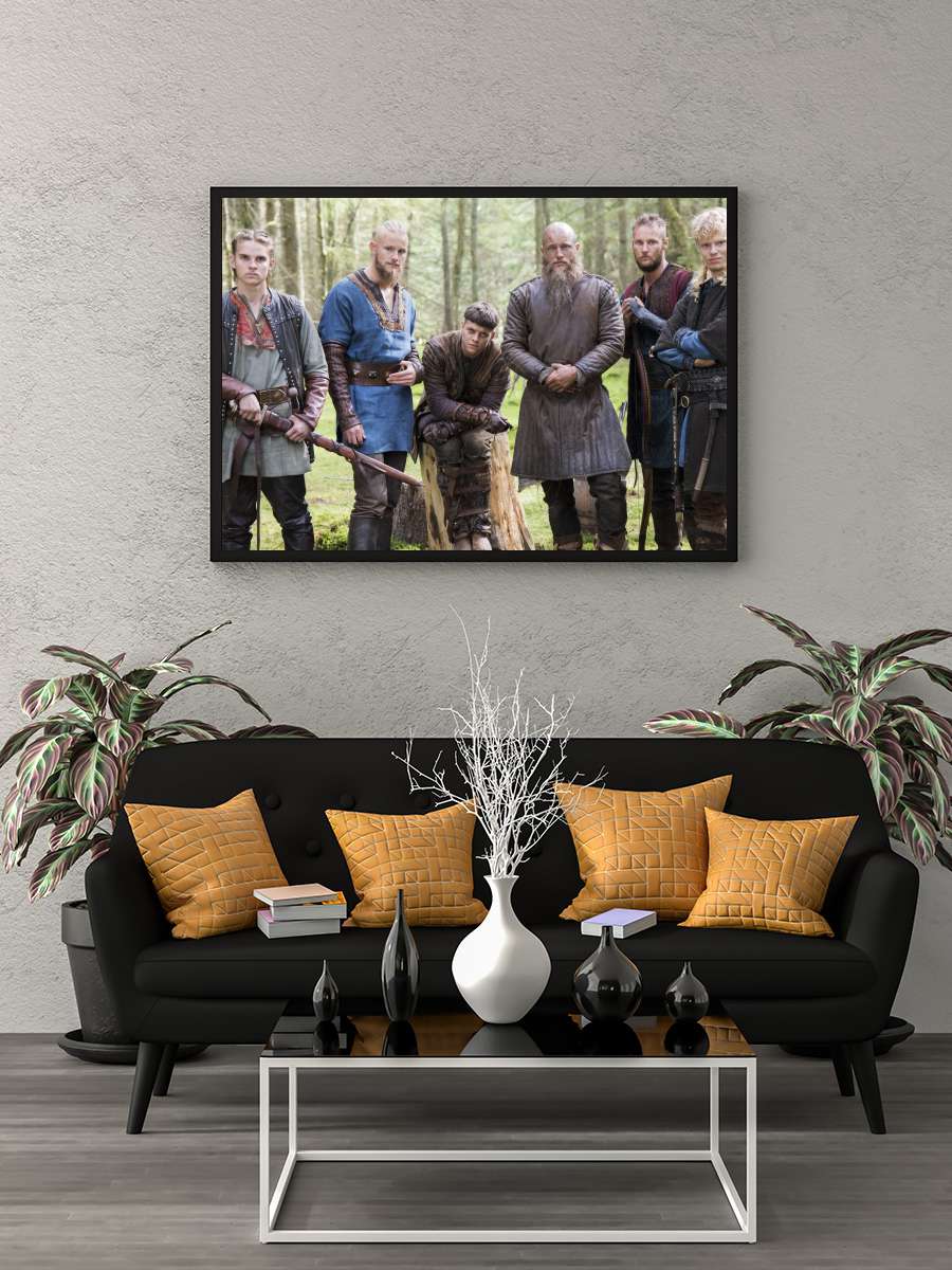 Vikingler - Vikings Dizi Tablo Siyah Çerçeveli Dizi Poster Duvar Tablo