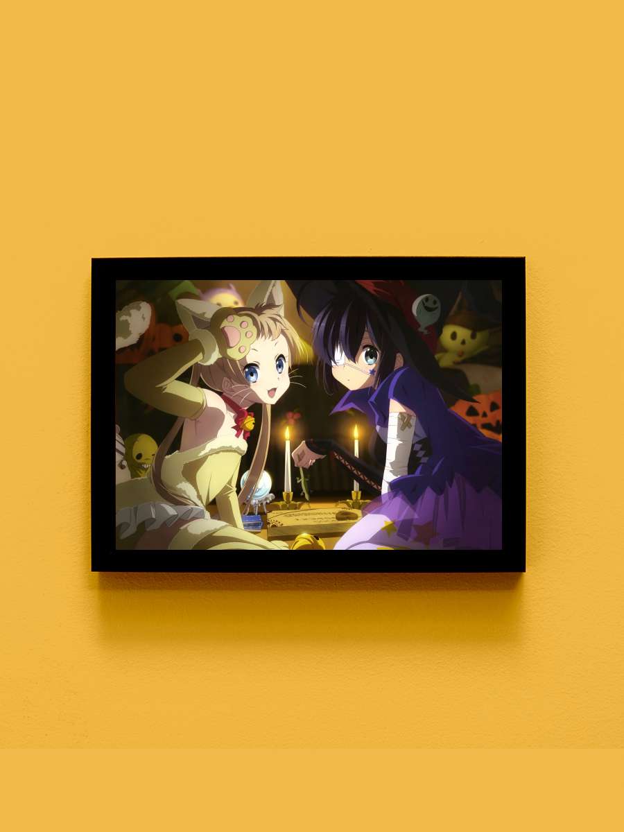 中二病でも恋がしたい! Dizi Tablo Siyah Çerçeveli Dizi Poster Duvar Tablo