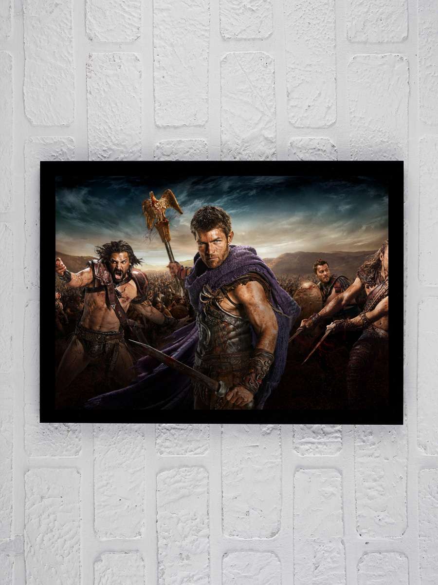 Spartacus Dizi Tablo Siyah Çerçeveli Dizi Poster Duvar Tablo