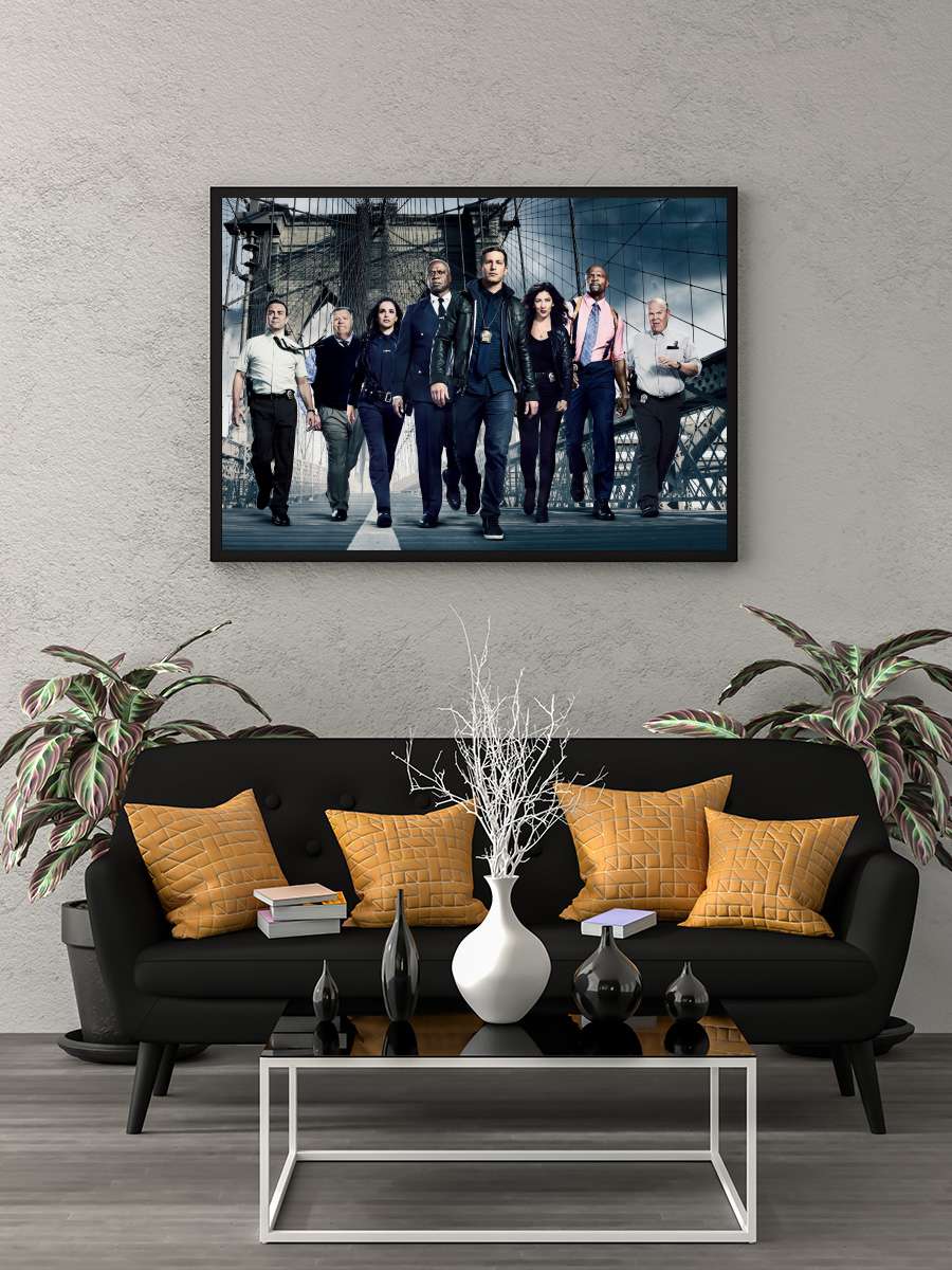 Brooklyn Nine-Nine Dizi Tablo Siyah Çerçeveli Dizi Poster Duvar Tablo
