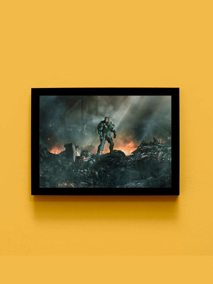 Halo Dizi Tablo Siyah Çerçeveli Dizi Poster Duvar Tablo