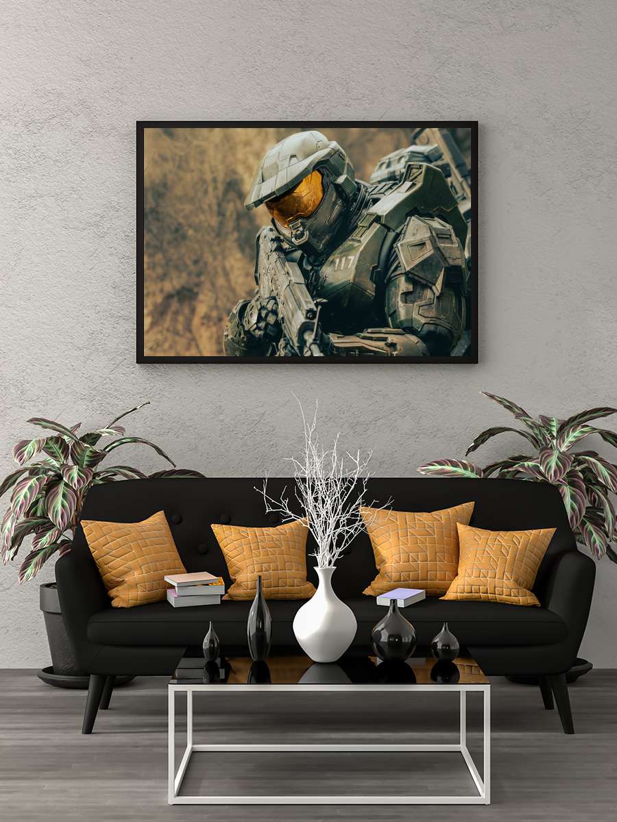 Halo Dizi Tablo Siyah Çerçeveli Dizi Poster Duvar Tablo