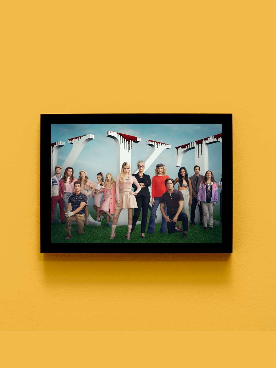 Scream Queens Dizi Tablo Siyah Çerçeveli Dizi Poster Duvar Tablo