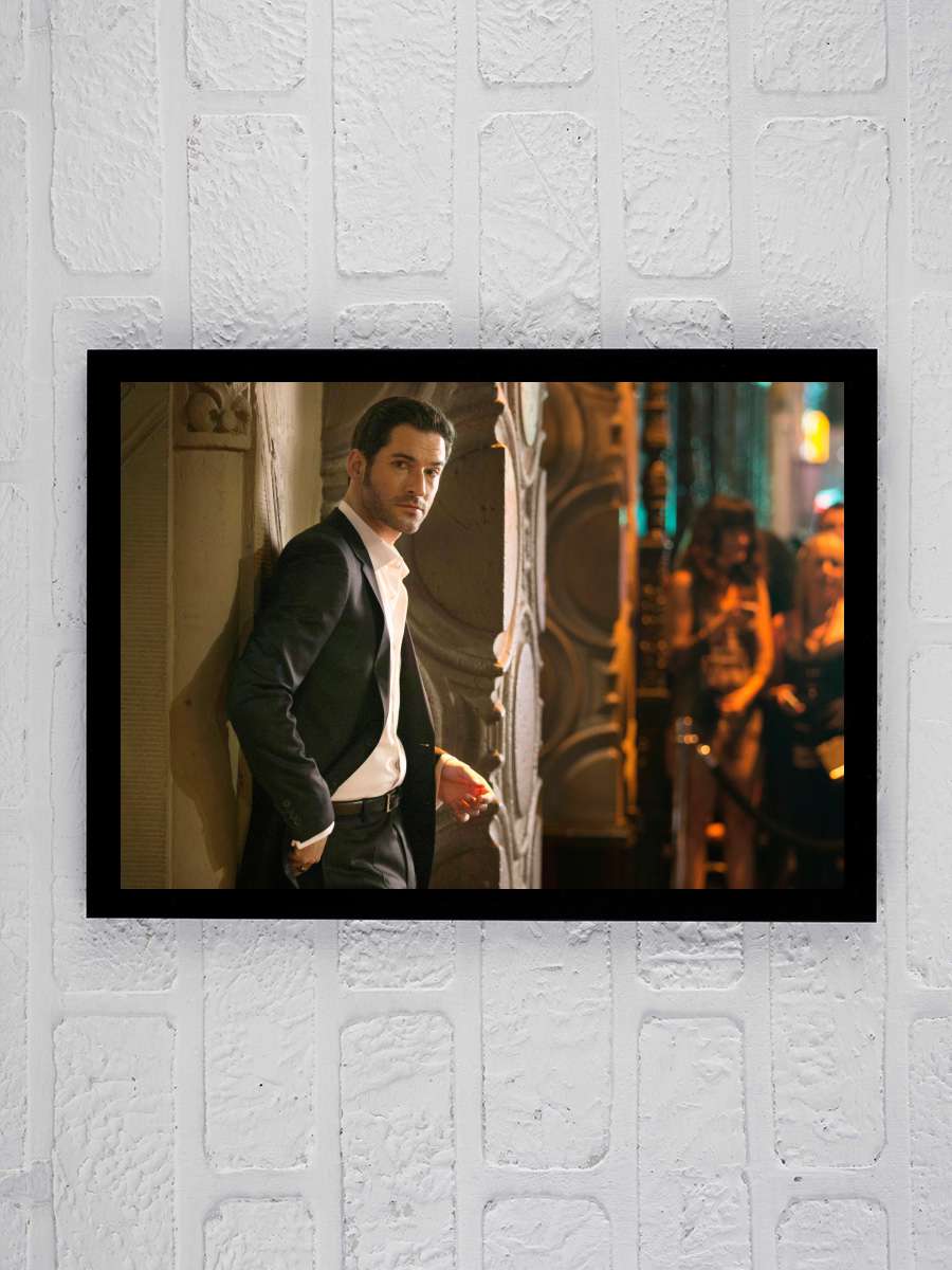 Lucifer Dizi Tablo Siyah Çerçeveli Dizi Poster Duvar Tablo