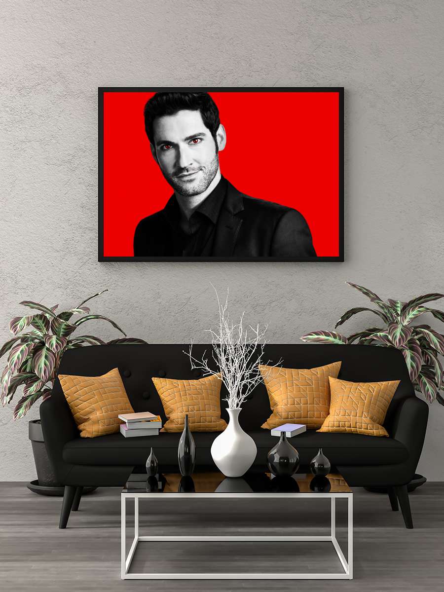 Lucifer Dizi Tablo Siyah Çerçeveli Dizi Poster Duvar Tablo