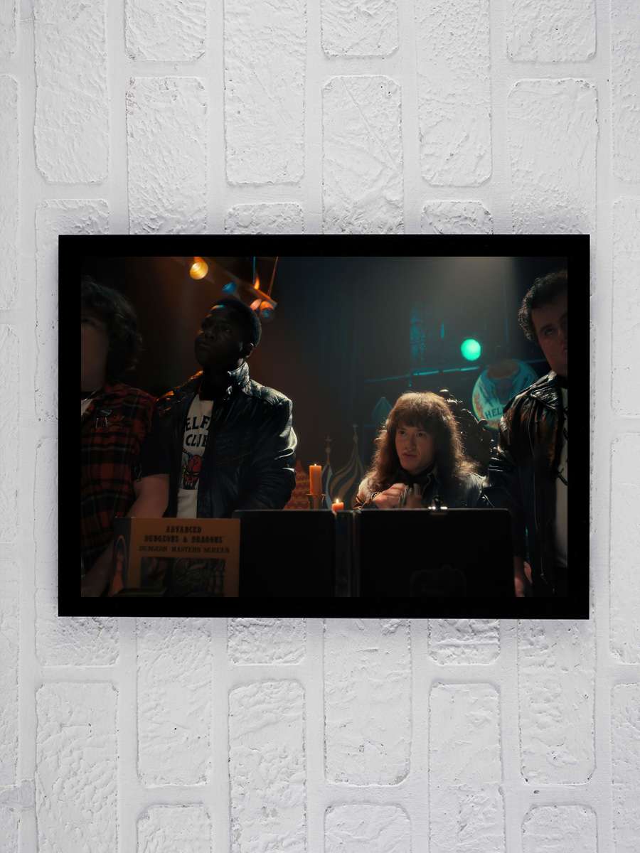 Stranger Things Dizi Tablo Siyah Çerçeveli Dizi Poster Duvar Tablo
