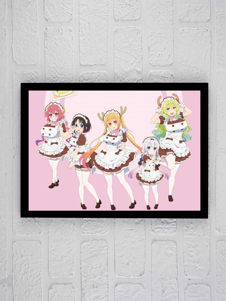 Miss Kobayashi's Dragon Maid - 小林さんちのメイドラゴン Dizi Tablo Siyah Çerçeveli Dizi Poster Duvar Tablo