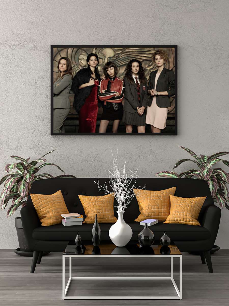 La casa de papel Dizi Tablo Siyah Çerçeveli Dizi Poster Duvar Tablo