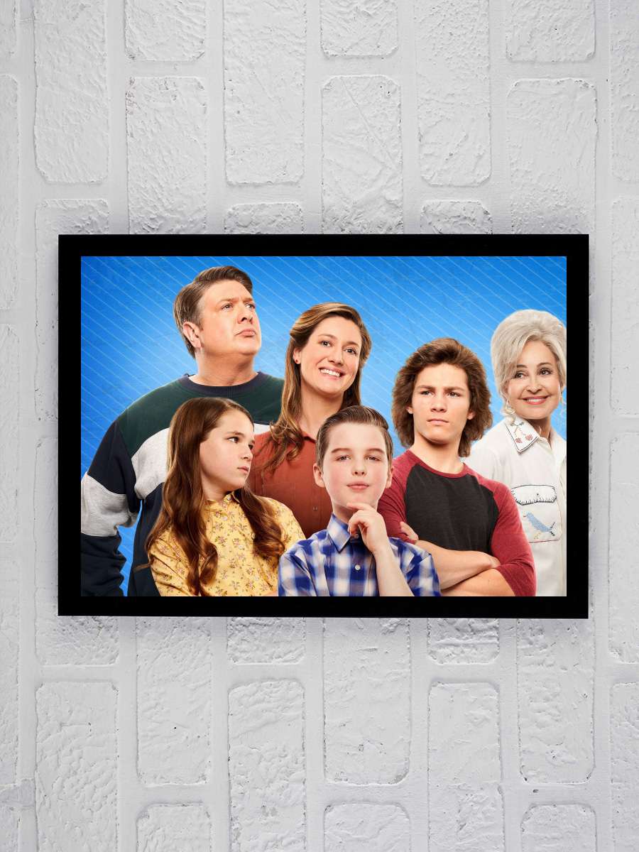 Young Sheldon Dizi Tablo Siyah Çerçeveli Dizi Poster Duvar Tablo