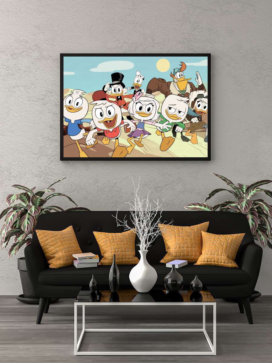 DuckTales Dizi Tablo Siyah Çerçeveli Dizi Poster Duvar Tablo